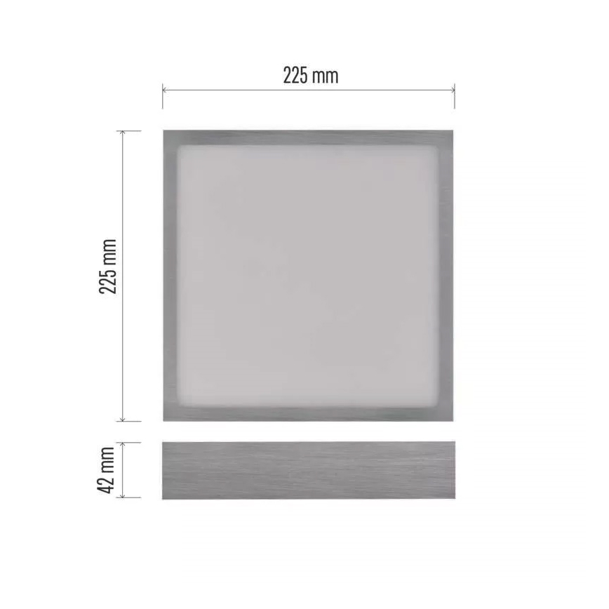 LED loftlampe NEXXO LED/21W/230 3000/3500/4000K 22,5x22,5 cm mat krom