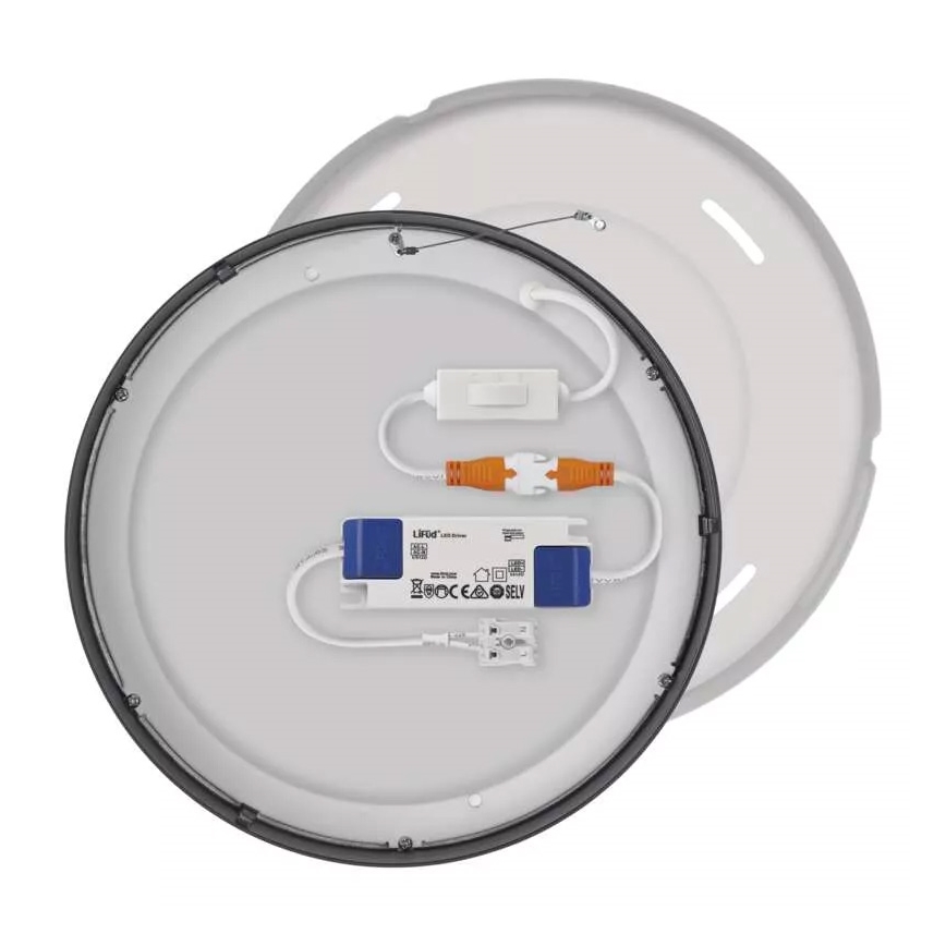 LED loftlampe NEXXO LED/21W/230V 3000/3500/4000K diam. 22,5 cm sort