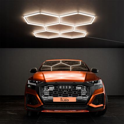 LED loftlampe HEXAGON LED/240W/85-265V 4000K 298x209 cm CRI 90 IP44 hvid