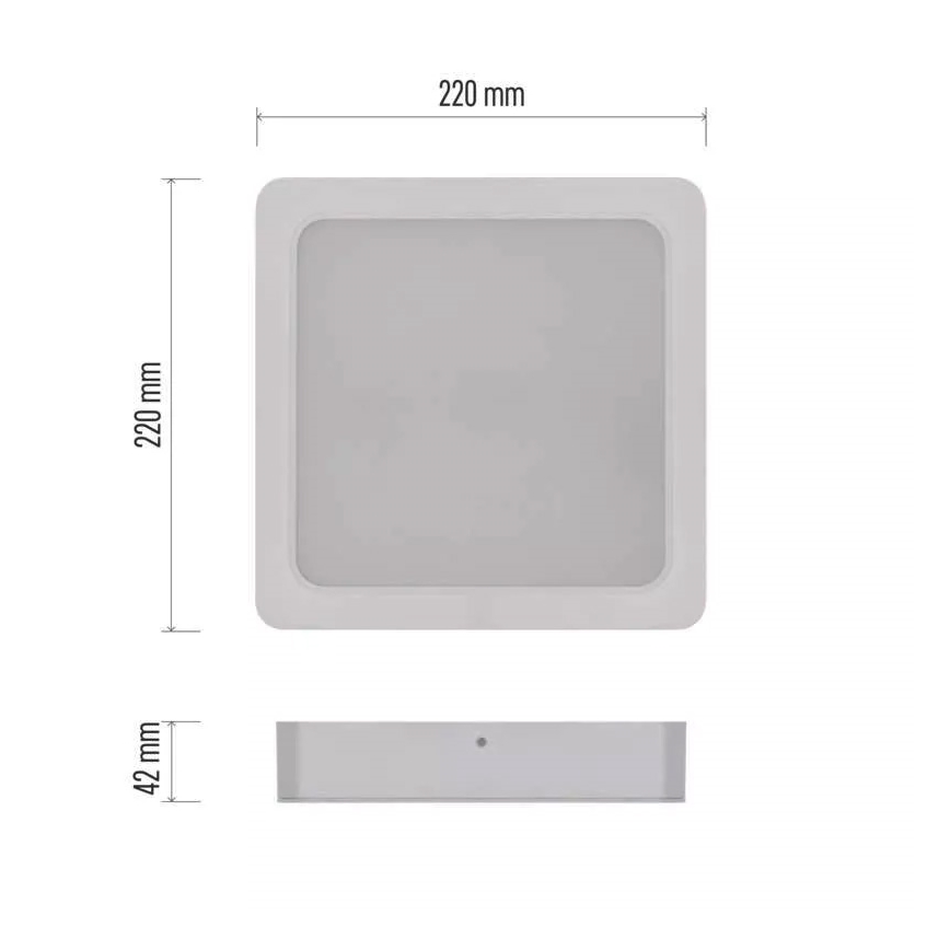 LED loftlampe LED/24W/230V 22x22 cm hvid