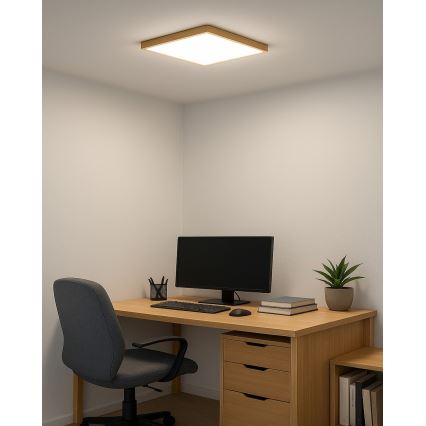 LED-loftlampe LED/24W/230V 3000/4000/6500K 30x30 cm beige