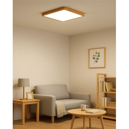 LED-loftlampe LED/24W/230V 3000/4000/6500K 30x30 cm beige