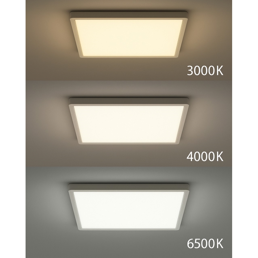 LED loftlampe LED/24W/230V 3000/4000/6500K 30x30 cm hvid