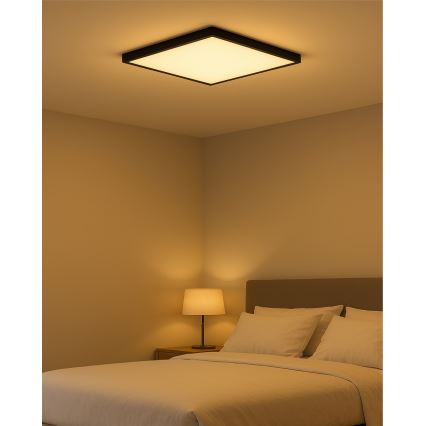 LED loftlampe LED/24W/230V 3000/4000/6500K 30x30 cm sort