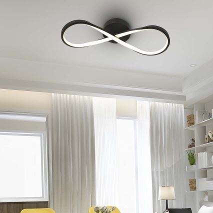 LED loftlampe LED/24W/230V 3000K sort
