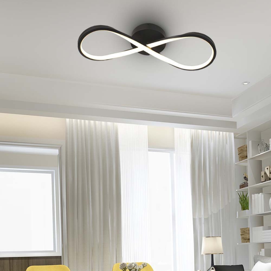 LED loftlampe LED/24W/230V 3000K sort