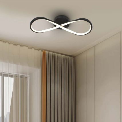LED loftlampe LED/24W/230V 3000K sort