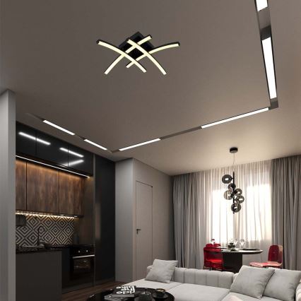 LED loftlampe LED/24W/230V 3000K sort