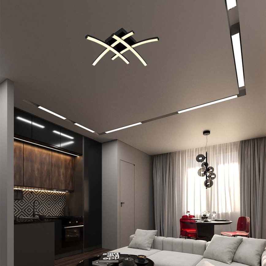 LED loftlampe LED/24W/230V 3000K sort