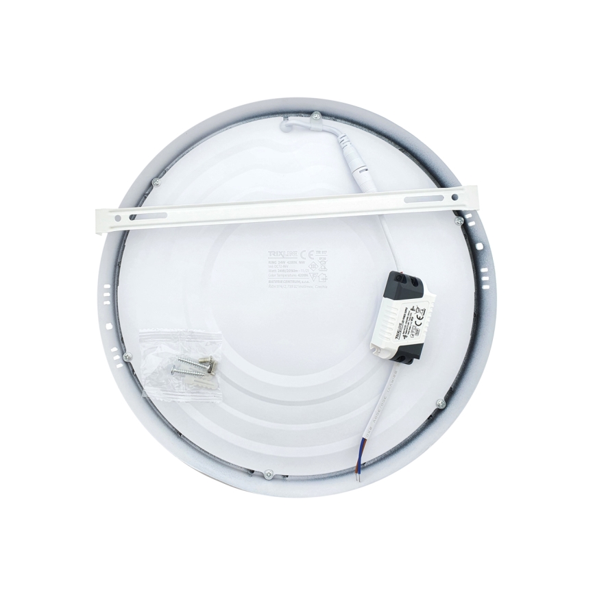 LED loftlampe LED/24W/230V 4200K diameter 28,5 cm hvid
