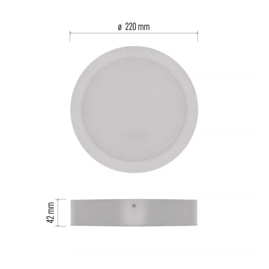 LED loftlampe LED/24W/230V diameter 22 cm hvid