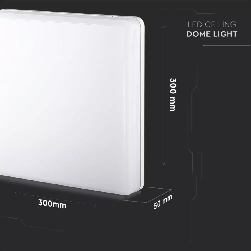 LED loftlampe LED/25W/230V 30x30 cm IP44