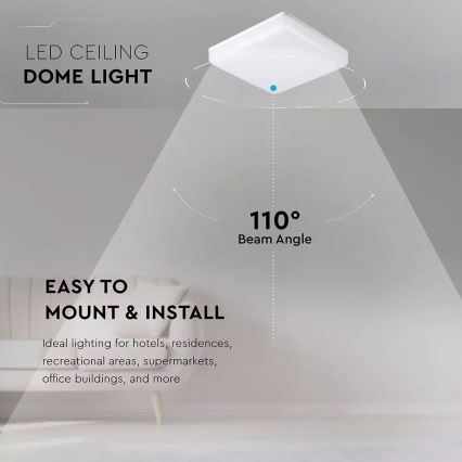 LED loftlampe LED/25W/230V 30x30 cm IP44