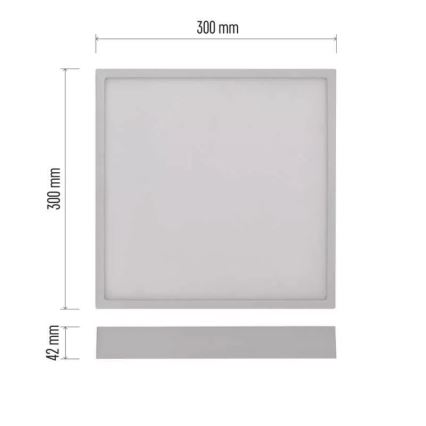 LED loftlampe NEXXO LED/28,5W/230V 3000/3500/4000K 30x30 cm hvid