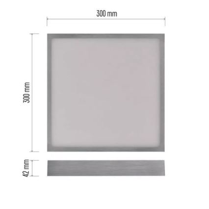 LED loftlampe NEXXO LED/28,5W/230V 3000/3500/4000K 30x30 cm mat krom