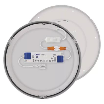 LED loftlampe NEXXO LED/28,5W/230V 3000/3500/4000K diameter 30 cm skinnende krom