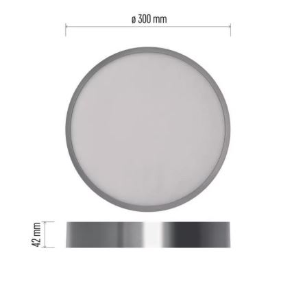 LED loftlampe NEXXO LED/28,5W/230V 3000/3500/4000K diameter 30 cm skinnende krom