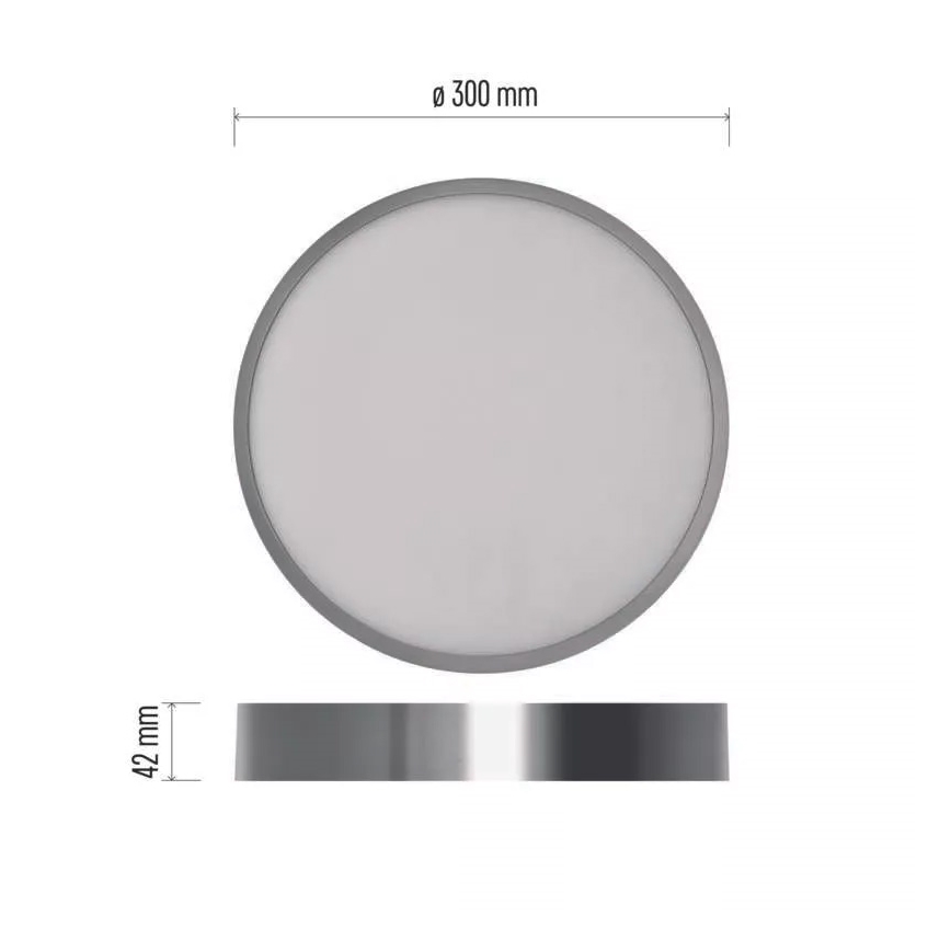LED loftlampe NEXXO LED/28,5W/230V 3000/3500/4000K diameter 30 cm skinnende krom