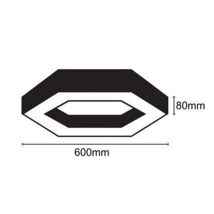 LED loftlampe LED/28W/230V 4000K diameter 60 cm