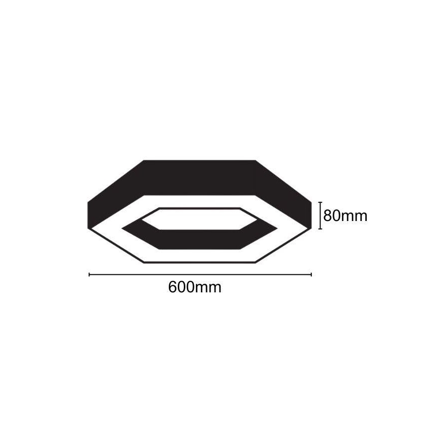 LED loftlampe LED/28W/230V 4000K diameter 60 cm