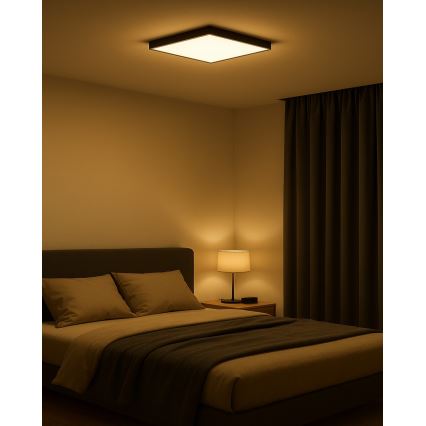 LED loftlampe LED/32W/230V 3000/4000/6500K 40x40 cm sort