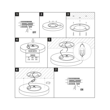 LED-loftlampe LED/32W/230V 3000/4000/6500K Ø 40 cm beige