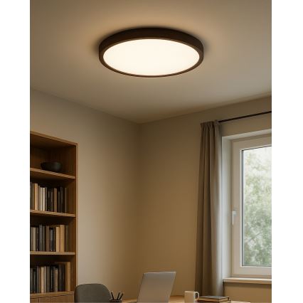 LED loftlampe LED/32W/230V 3000/4000/6500K Ø 40 cm brun