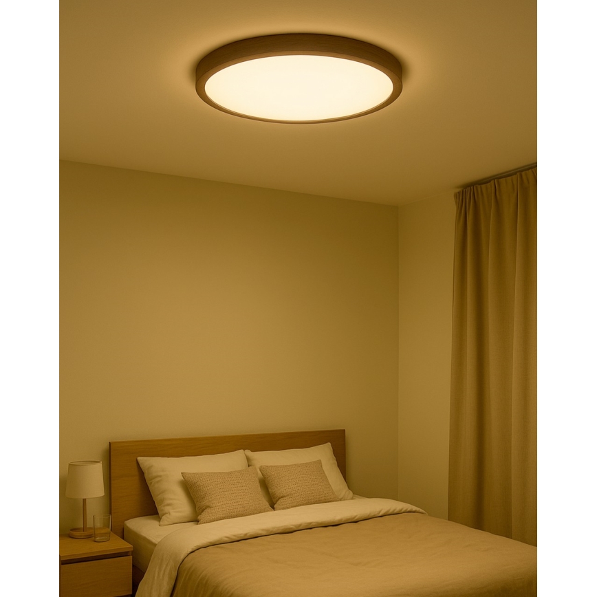 LED loftlampe LED/32W/230V 3000/4000/6500K Ø 40 cm brun
