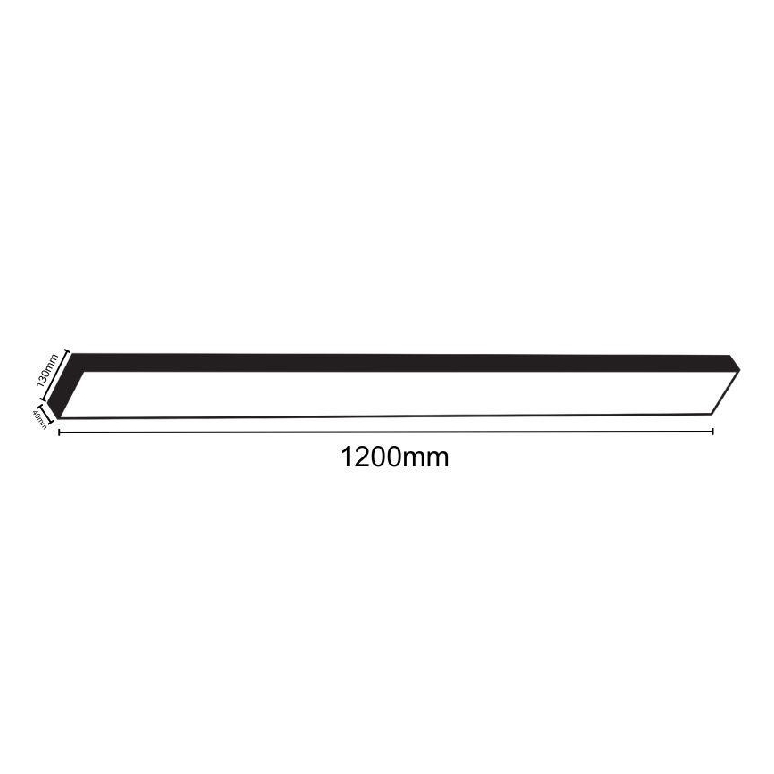 LED loftlampe LED/32W/230V 4000K 120x13 cm sort