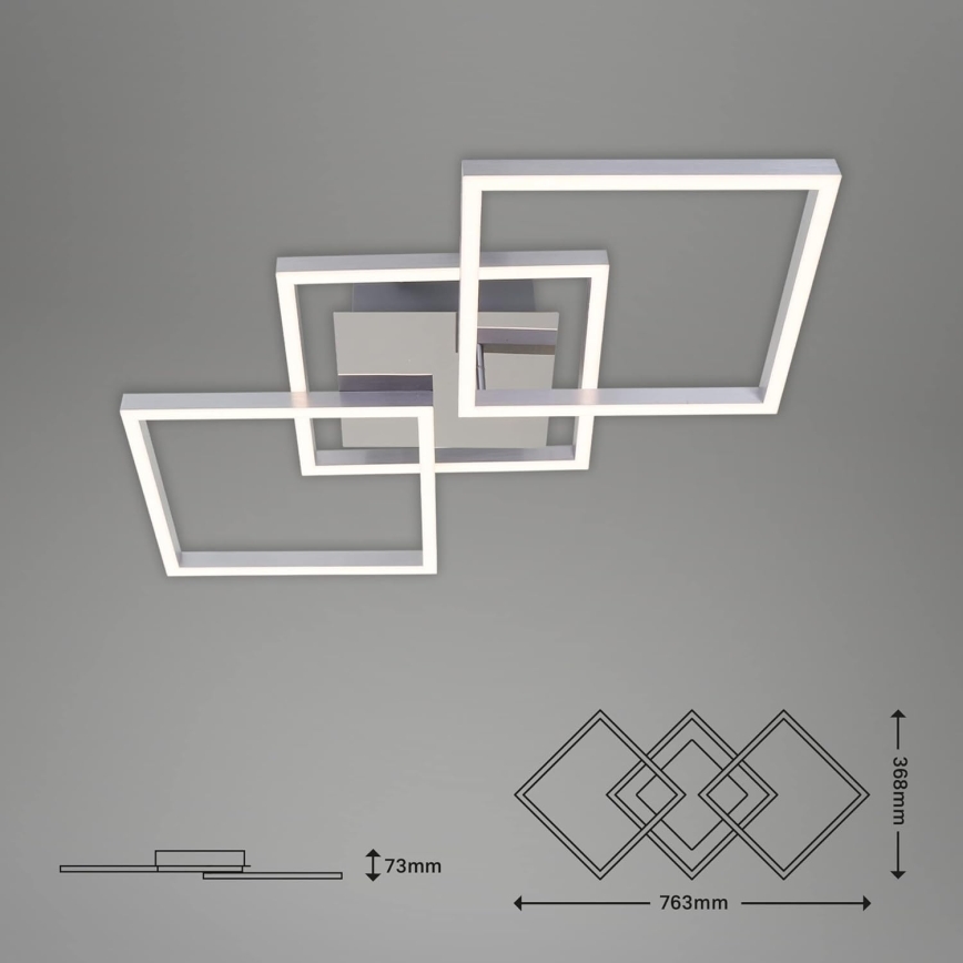 LED-loftlampe LED/33W/230V 3000K mat krom