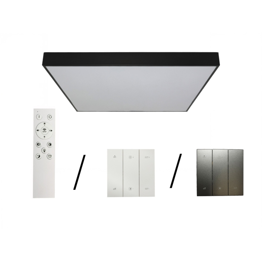 LED loftlampe LED/340W/230V 3000/4000/6500K 100x100 cm sort