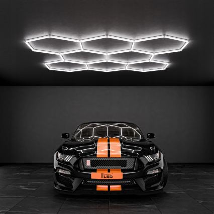 LED loftlampe HEXAGON LED/350W/85-265V 6500K 313x298 cm CRI 90 IP54 hvid