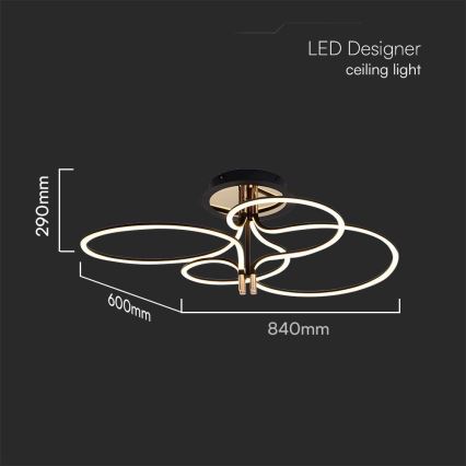 LED loftlampe LED/36W/230V 3000K