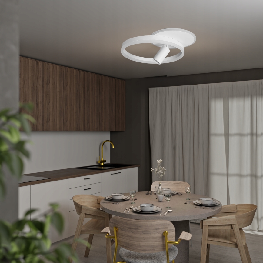 LED loftlampe LED/38W/230V + 1xGU10/30W hvid