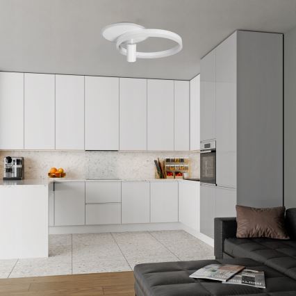 LED loftlampe LED/38W/230V + 1xGU10/30W hvid