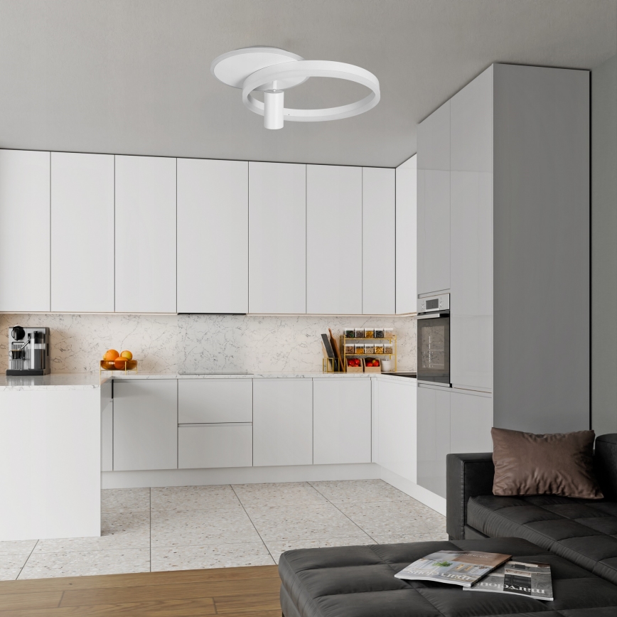 LED loftlampe LED/38W/230V + 1xGU10/30W hvid