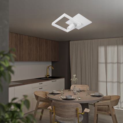 LED loftlampe LED/38W/230V + 1xGU10/30W hvid