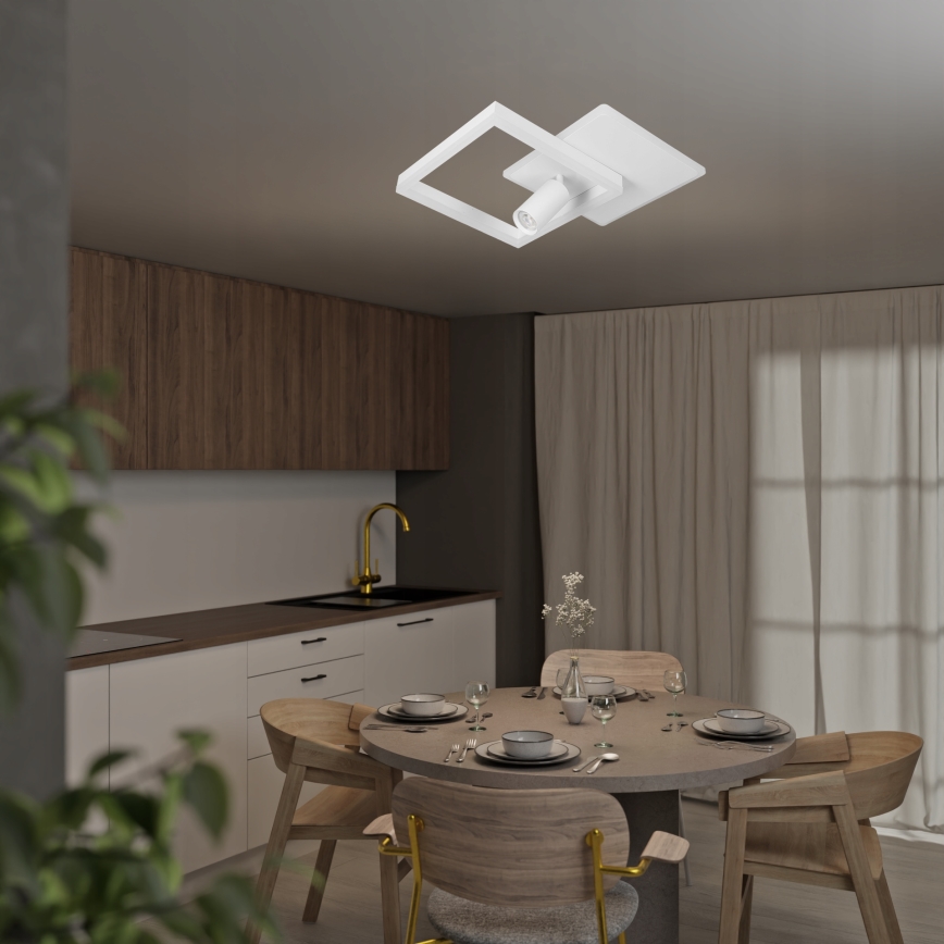 LED loftlampe LED/38W/230V + 1xGU10/30W hvid