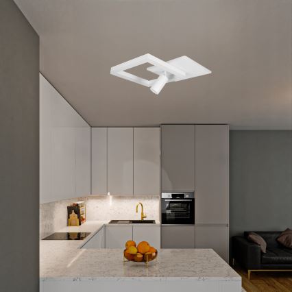 LED loftlampe LED/38W/230V + 1xGU10/30W hvid