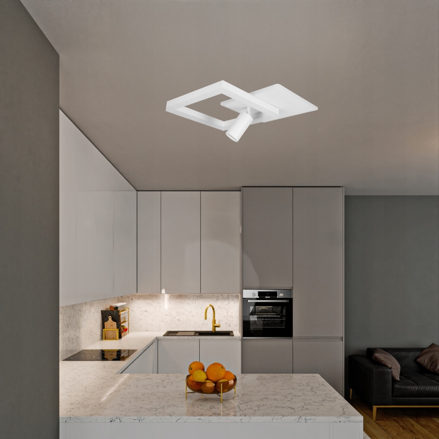 LED loftlampe LED/38W/230V + 1xGU10/30W hvid