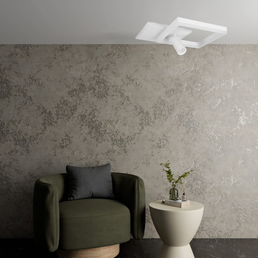 LED loftlampe LED/38W/230V + 1xGU10/30W hvid