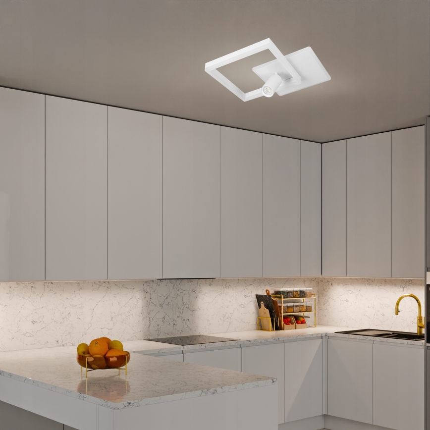 LED loftlampe LED/38W/230V + 1xGU10/30W hvid