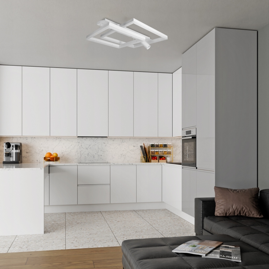 LED loftlampe LED/38W/230V + 1xGU10/30W hvid