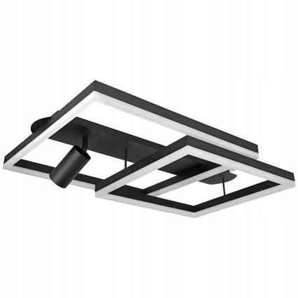 LED loftlampe LED/38W/230V + 1xGU10/30W sort