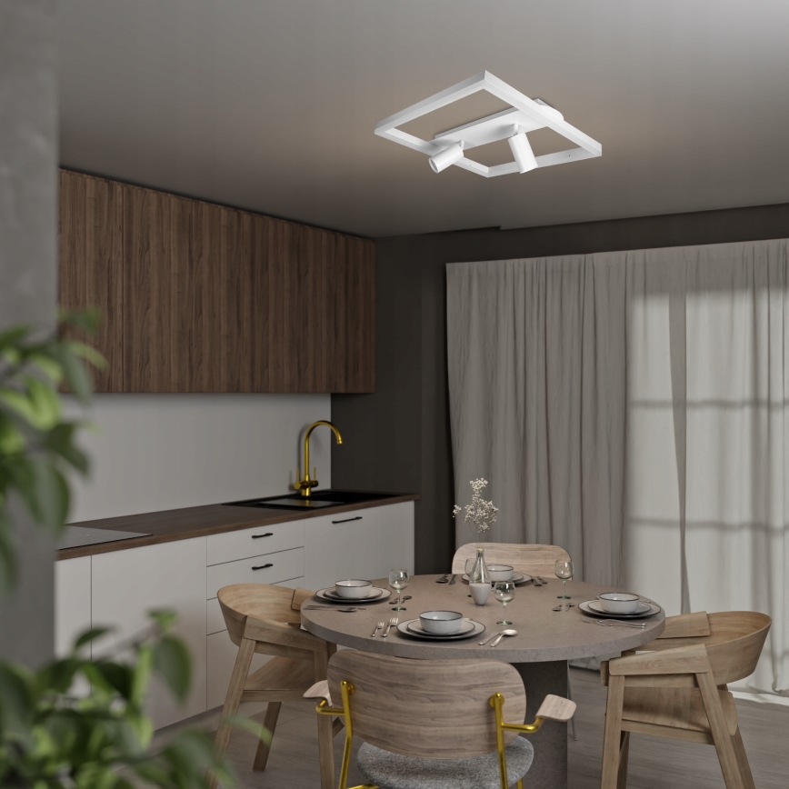 LED loftlampe LED/38W/230V + 2xGU10/30W hvid