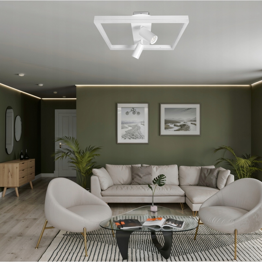 LED loftlampe LED/38W/230V + 2xGU10/30W hvid