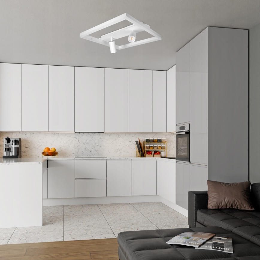 LED loftlampe LED/38W/230V + 2xGU10/30W hvid