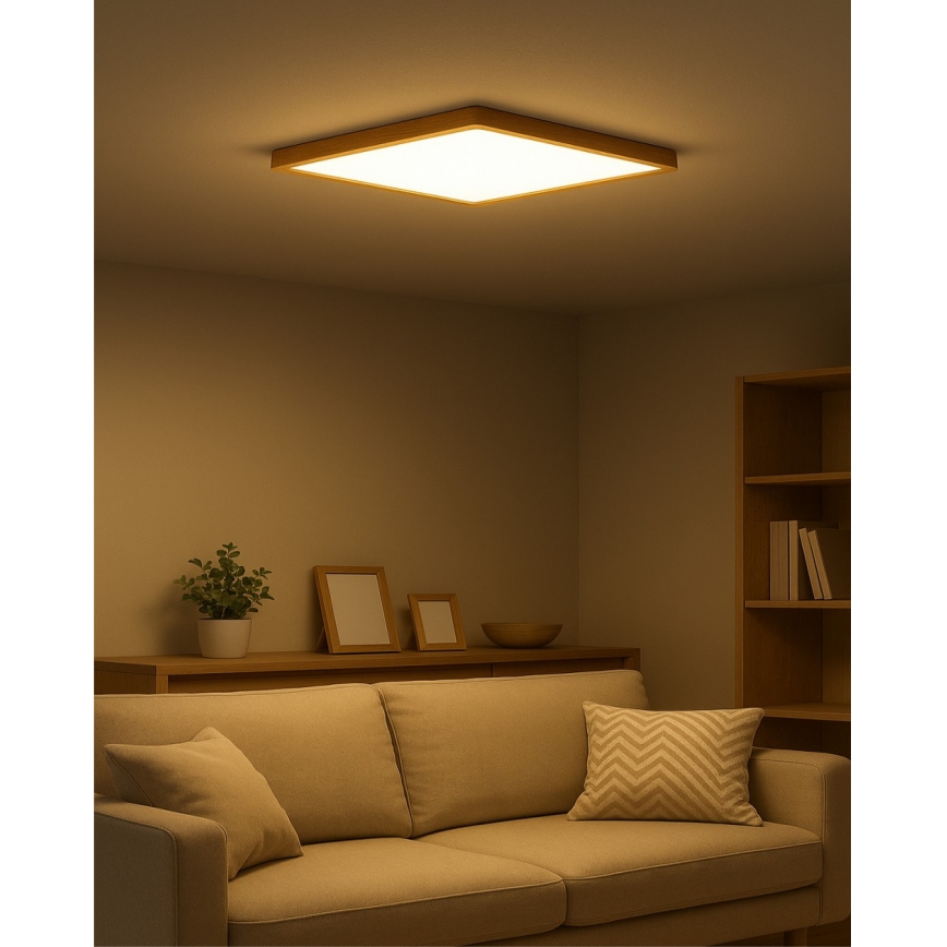 LED loftlampe LED/40W/230V 3000/4000/6500K 50x50 cm beige