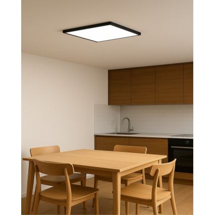 LED loftlampe LED/40W/230V 3000/4000/6500K 50x50 cm sort