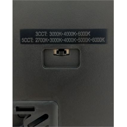 LED loftlampe LED/40W/230V 3000/4000/6500K 50x50 cm sort